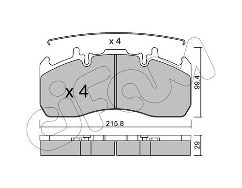 CIFAM Piduriklotsi komplekt,ketaspidur 822-808-0