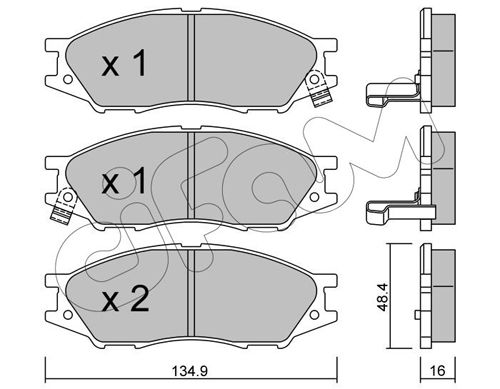 CIFAM Комплект тормозных колодок, дисковый тормоз 822-810-0
