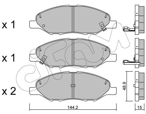 CIFAM Piduriklotsi komplekt,ketaspidur 822-811-0