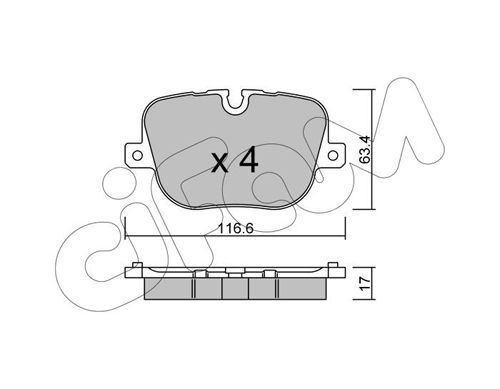 CIFAM Piduriklotsi komplekt,ketaspidur 822-837-0