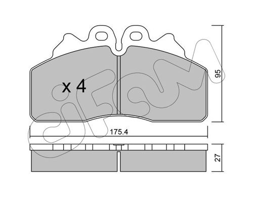 CIFAM Piduriklotsi komplekt,ketaspidur 822-850-0