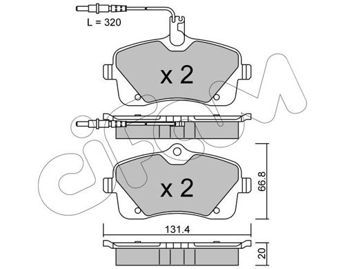 CIFAM Piduriklotsi komplekt,ketaspidur 822-853-0