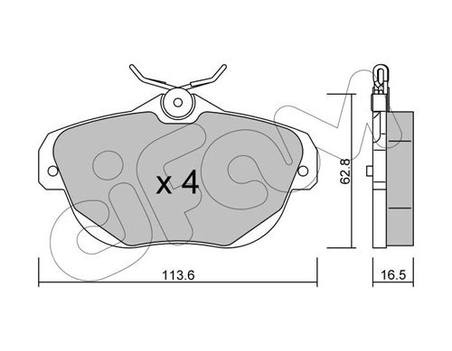 CIFAM Комплект тормозных колодок, дисковый тормоз 822-856-0