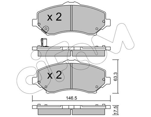 CIFAM Комплект тормозных колодок, дисковый тормоз 822-862-0