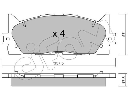 CIFAM Комплект тормозных колодок, дисковый тормоз 822-882-0