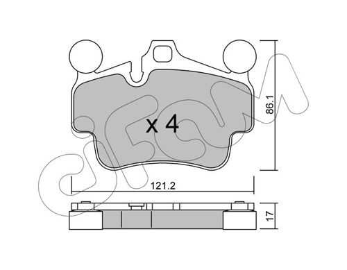 CIFAM Piduriklotsi komplekt,ketaspidur 822-892-0