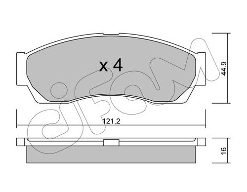 CIFAM Комплект тормозных колодок, дисковый тормоз 822-896-0