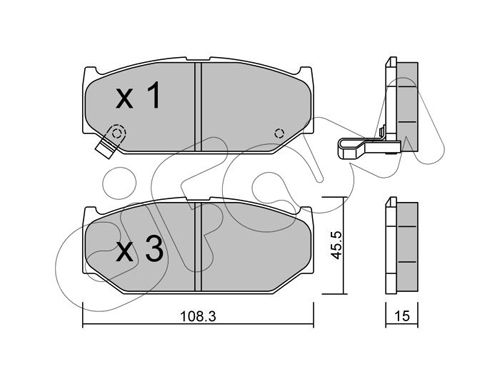 CIFAM Комплект тормозных колодок, дисковый тормоз 822-897-0