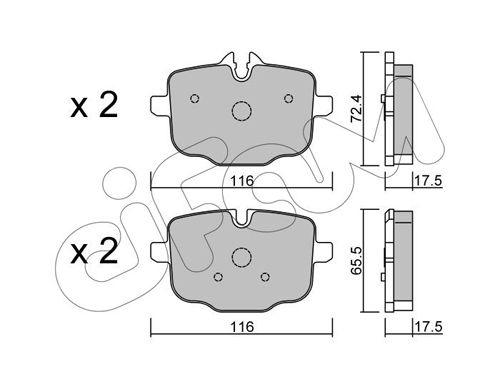 CIFAM Комплект тормозных колодок, дисковый тормоз 822-921-0
