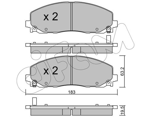 CIFAM Piduriklotsi komplekt,ketaspidur 822-946-0