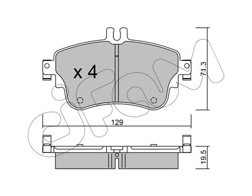 CIFAM Комплект тормозных колодок, дисковый тормоз 822-964-0
