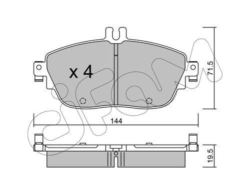 CIFAM Комплект тормозных колодок, дисковый тормоз 822-965-0