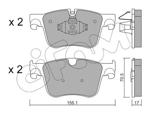 CIFAM Piduriklotsi komplekt,ketaspidur 822-985-1