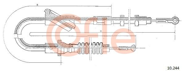COFLE Трос, управление сцеплением 10.244