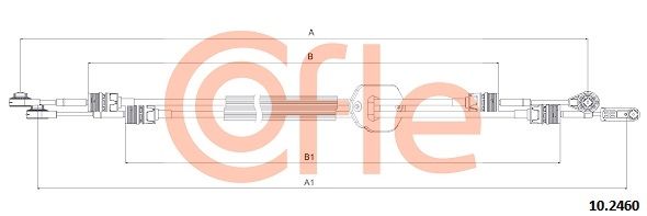 COFLE Трос, ступенчатая коробка передач 10.2460