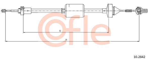 COFLE Трос, управление сцеплением 10.2842