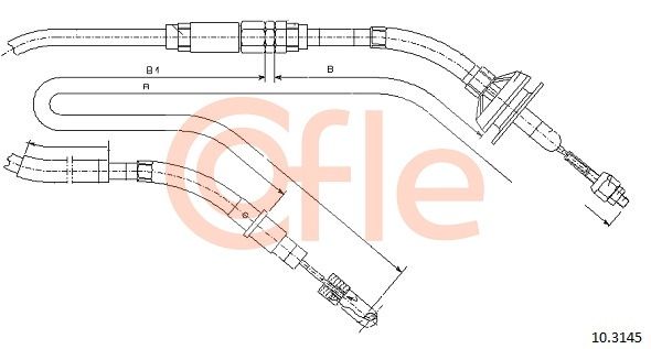 COFLE Трос, управление сцеплением 10.3145
