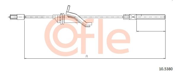 COFLE Тросик, cтояночный тормоз 10.5380