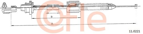 COFLE Тросик газа 11.0221