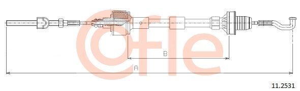COFLE Трос, управление сцеплением 11.2531
