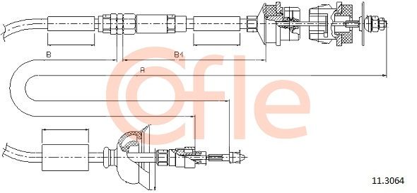 COFLE Трос, управление сцеплением 11.3064