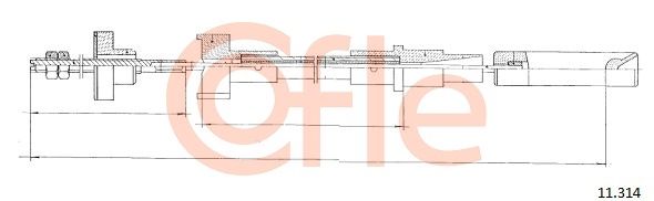 COFLE Трос, управление сцеплением 11.314