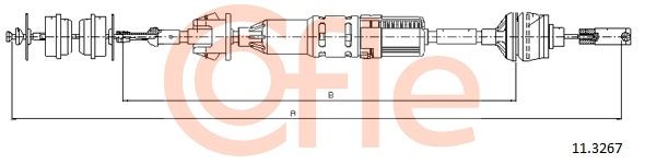 COFLE Трос, управление сцеплением 11.3267