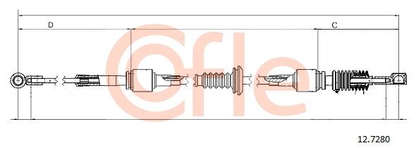 COFLE Трос, ступенчатая коробка передач 12.7280