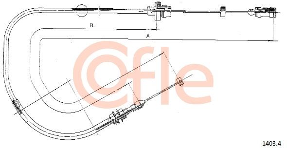 COFLE Тросик газа 1403.4