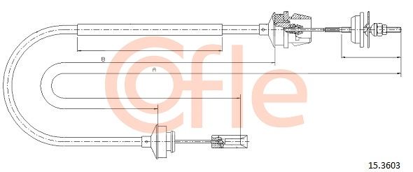 COFLE Трос, управление сцеплением 15.3603