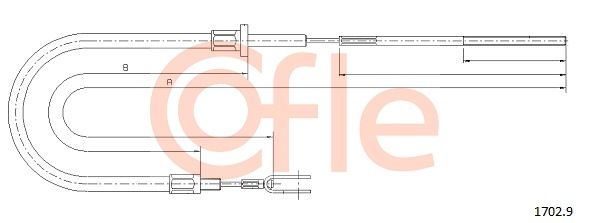 COFLE Трос, управление сцеплением 1702.9