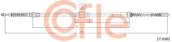 COFLE Тросик, cтояночный тормоз 17.0382