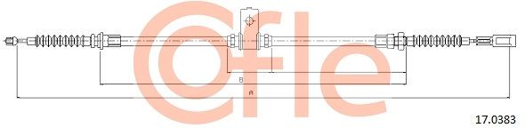 COFLE Тросик, cтояночный тормоз 17.0383