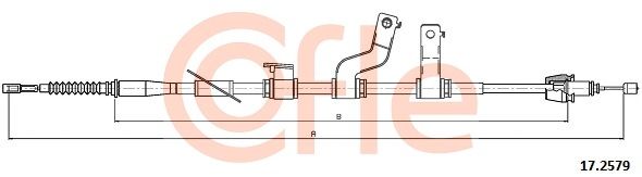 COFLE Тросик, cтояночный тормоз 17.2579