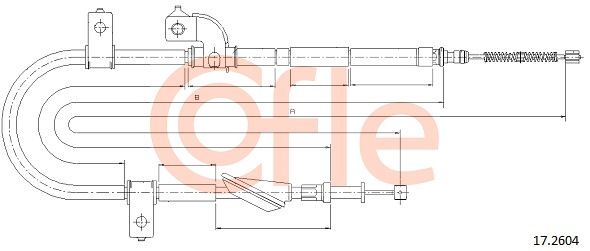 COFLE Тросик, cтояночный тормоз 17.2604