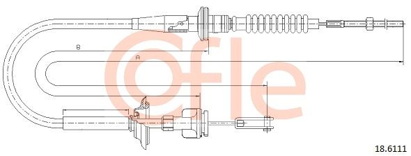 COFLE Трос, управление сцеплением 18.6111