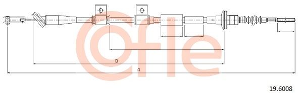 COFLE Трос, управление сцеплением 19.6008