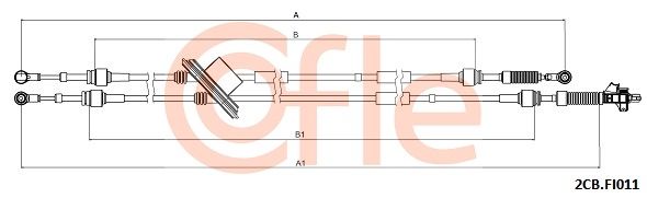 COFLE Трос, ступенчатая коробка передач 2CB.FI011