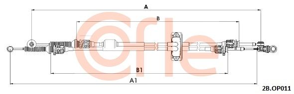 COFLE Трос, ступенчатая коробка передач 2CB.OP011