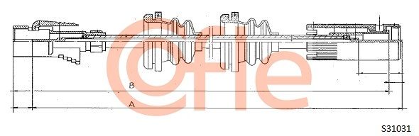 COFLE Тросик спидометра 92.S31031