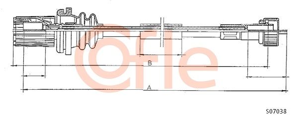 COFLE Тросик спидометра S07038