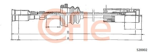 COFLE Тросик спидометра S20002