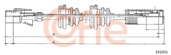 COFLE Тросик спидометра S31031