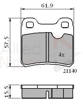 COMLINE Комплект тормозных колодок, дисковый тормоз ADB0117