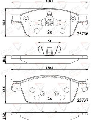 COMLINE Piduriklotsi komplekt,ketaspidur ADB02196