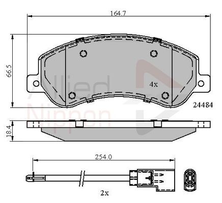 COMLINE Комплект тормозных колодок, дисковый тормоз ADB21512