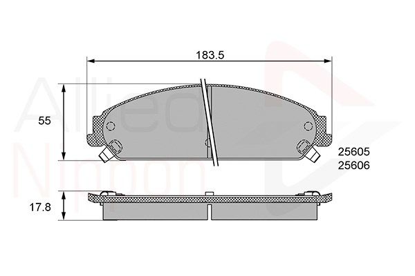 COMLINE Piduriklotsi komplekt,ketaspidur ADB36086