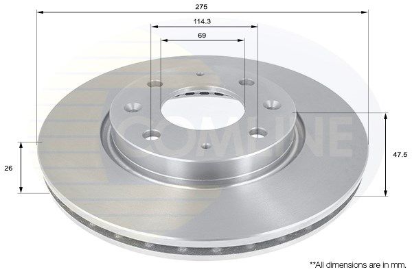 COMLINE Тормозной диск ADC1053V