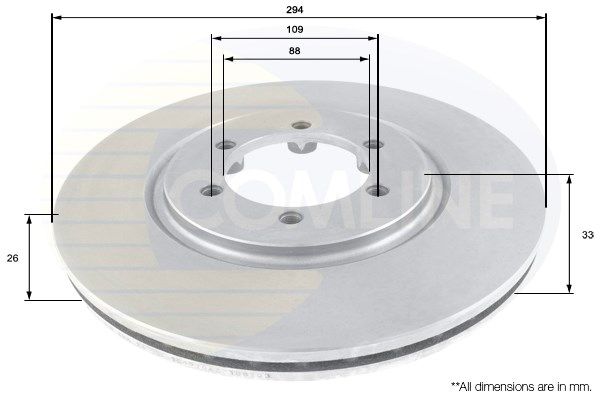 COMLINE Тормозной диск ADC1080V