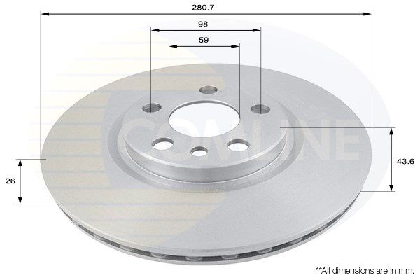 COMLINE Тормозной диск ADC1522V